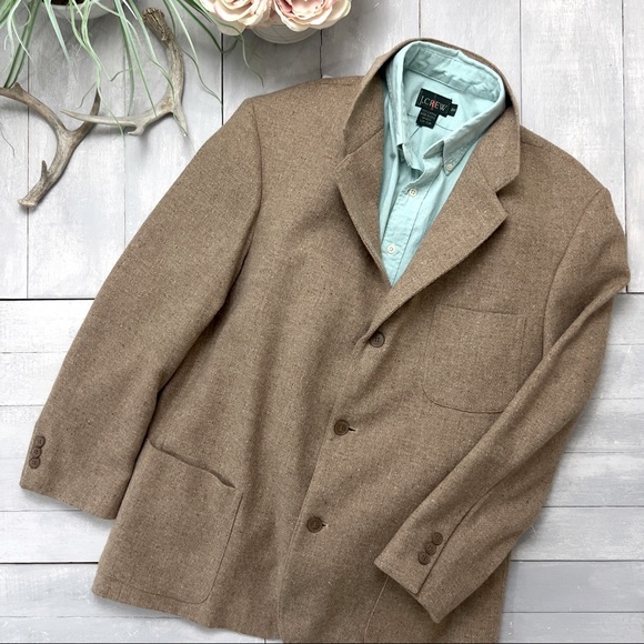 Vintage J.CREW Sports Coat Wool Alpaca Blend Made in USA - Picture 2 of 16